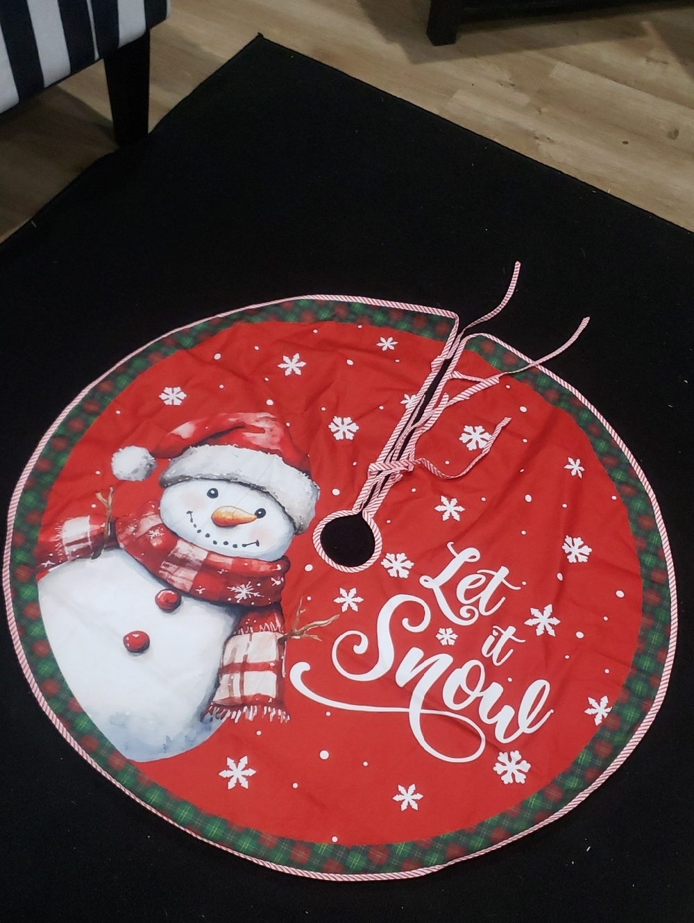 Let It Snow Christmas Tree Skirt Holidays New